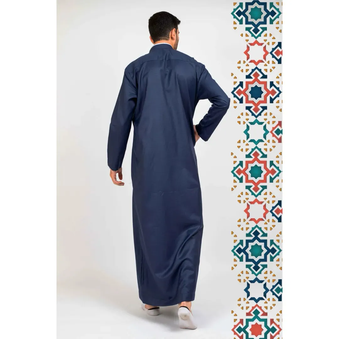 112 - Men's Stand Collar Thobe Islamic Clothing