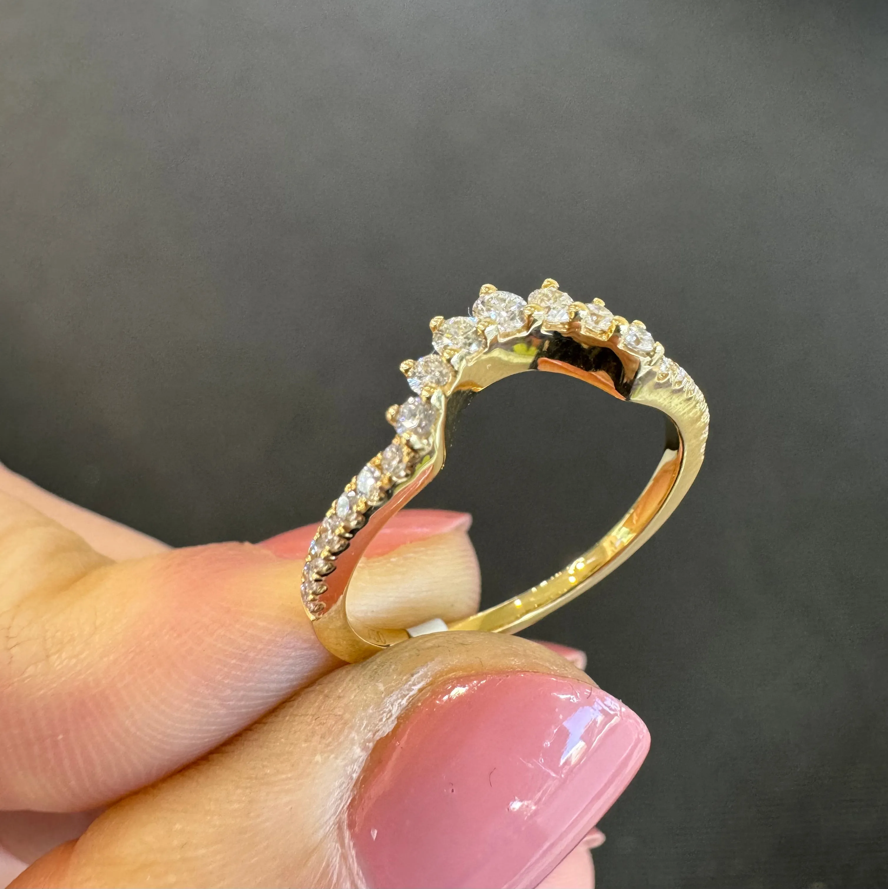 18ct Yellow Gold Framing Diamond Ring