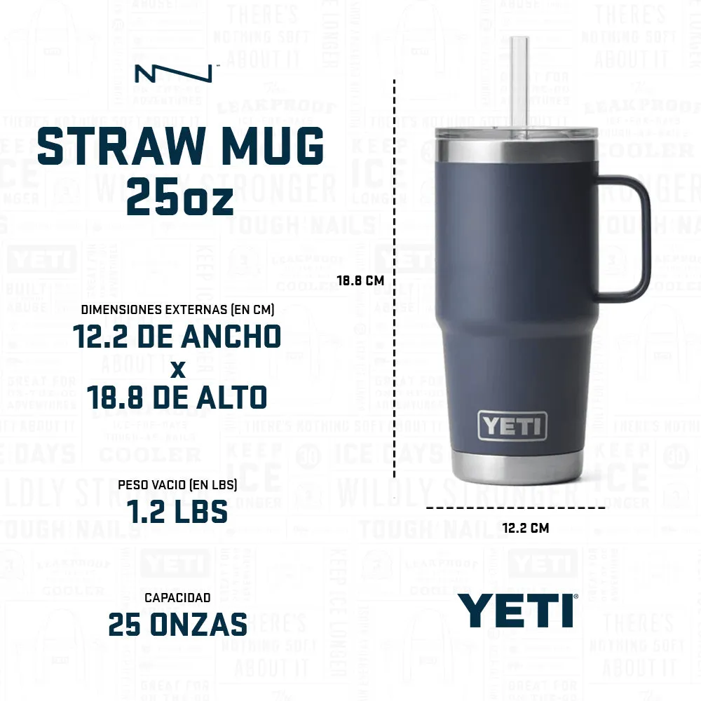 21071501803 TERMO RAMBLER 25oz STRAW MUG SEAFOAM MARCA YETI