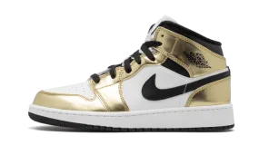 Air Jordan 1 Mid White Metallic Gold