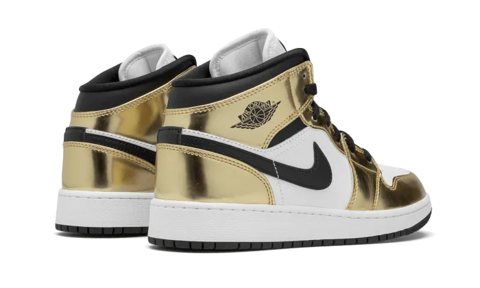 Air Jordan 1 Mid White Metallic Gold