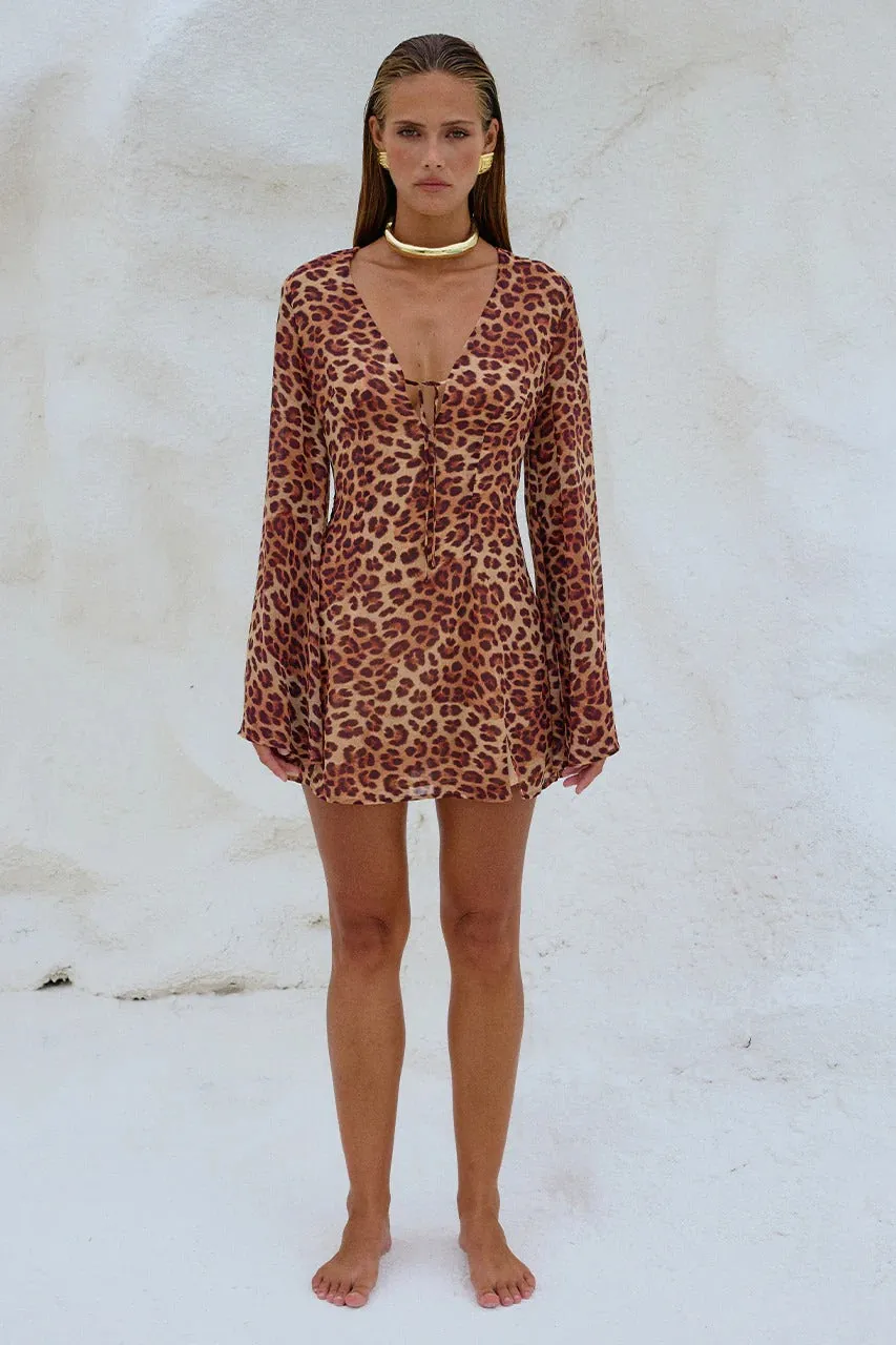 Anara Mini Dress - Leopard