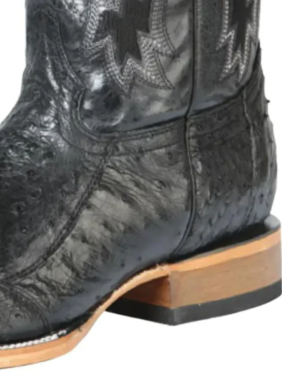 Botas Vaqueras Rodeo Exoticas de Cuello de Avestruz Original para Hombre '100 Años' - ID: 43639