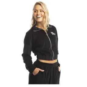 Campera Canguro Mujer Rusty All Yours Zip Hood Negra