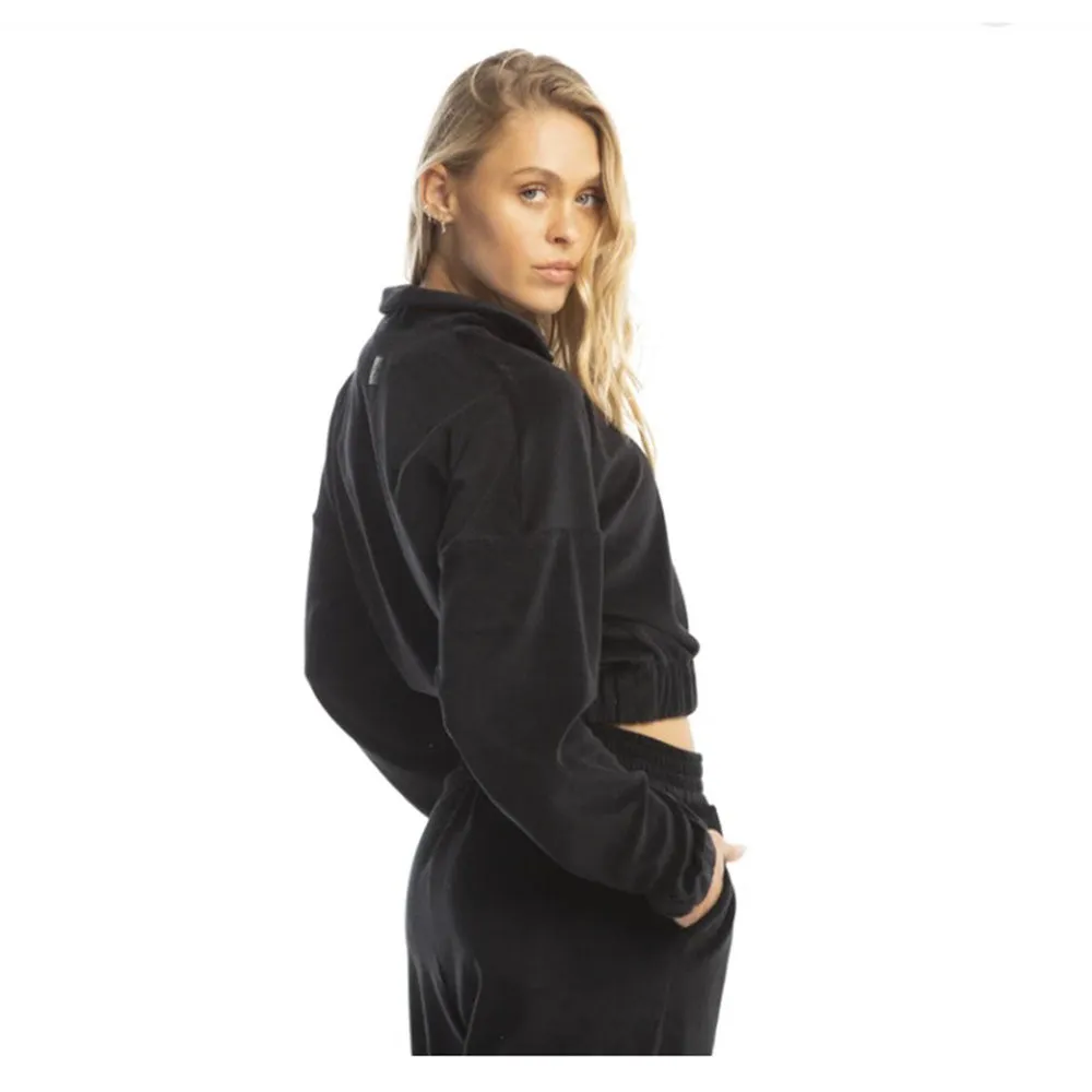 Campera Canguro Mujer Rusty All Yours Zip Hood Negra