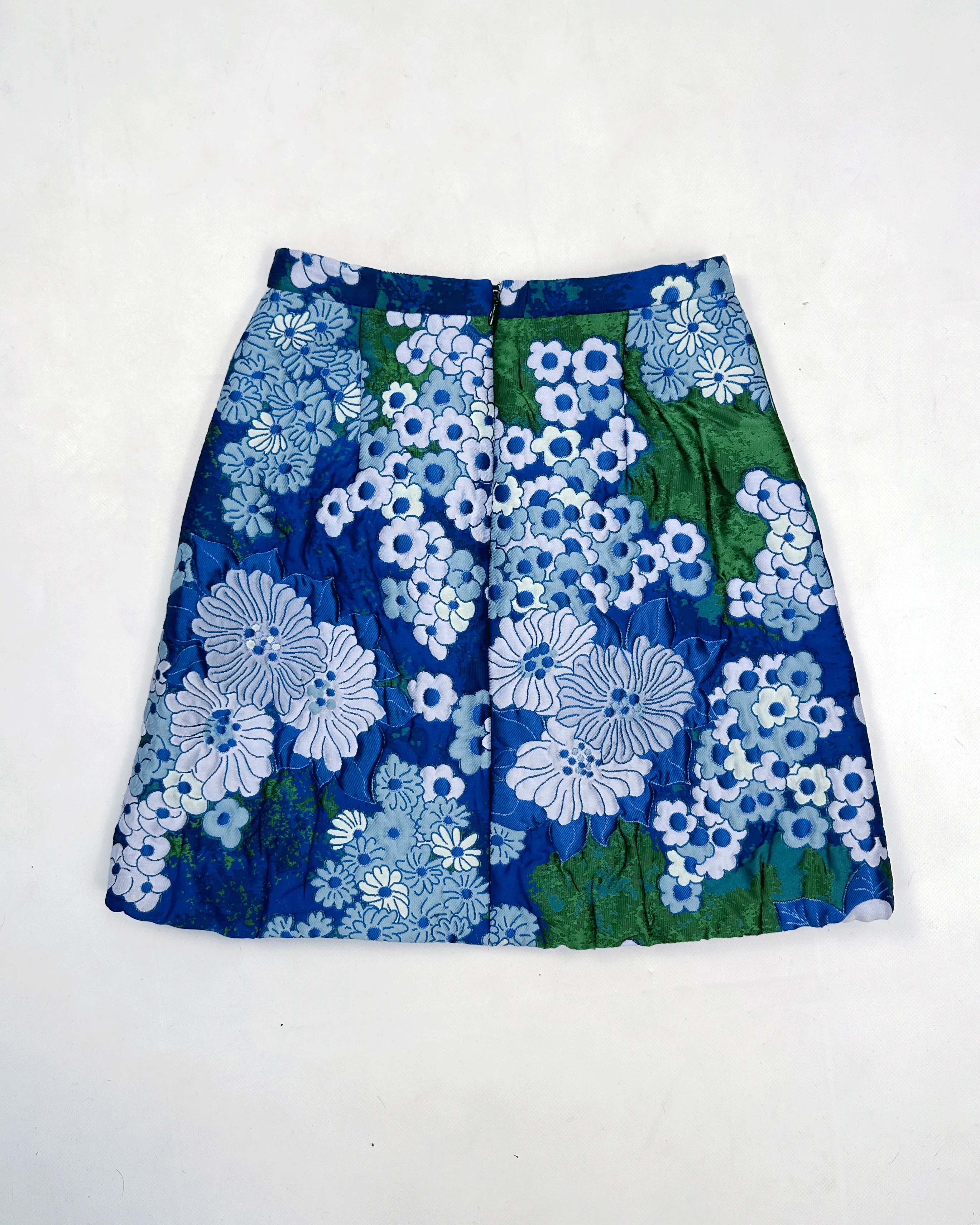 Carven 3-D Embroidery Print Skirt 2000's