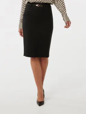 Dina Belted Pencil Skirt