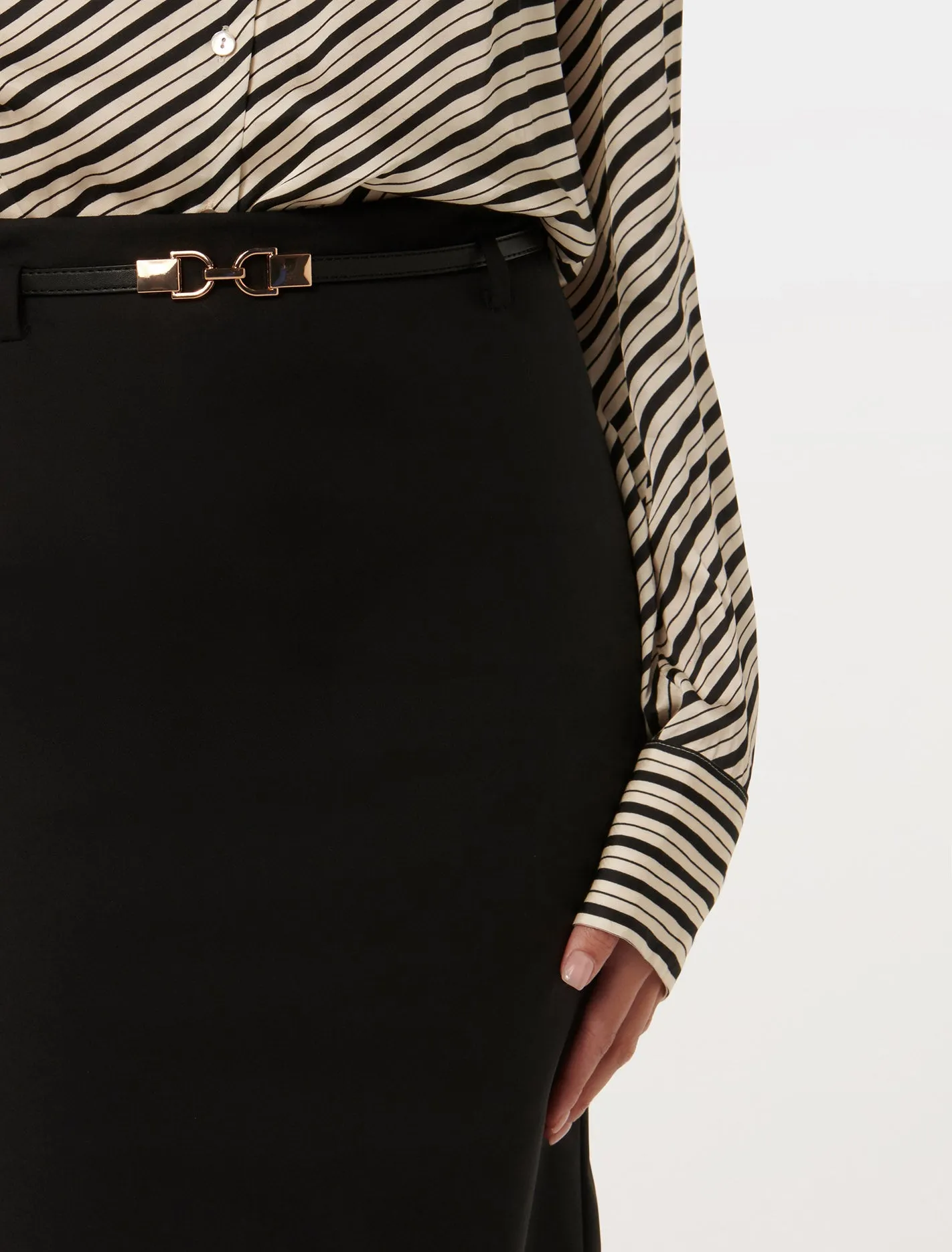 Dina Belted Pencil Skirt