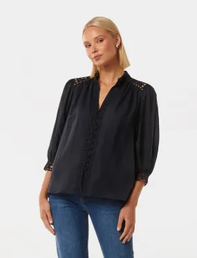 Florence Crochet Trim Blouse