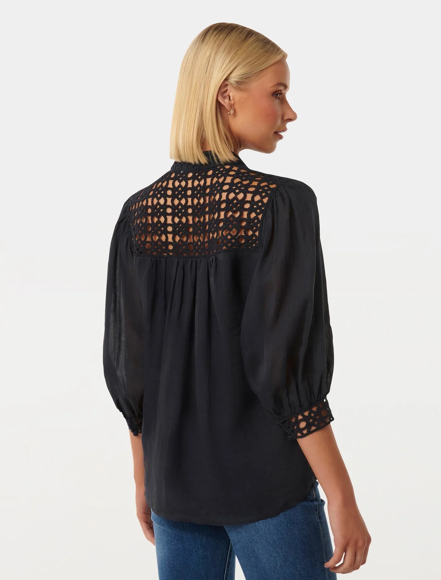 Florence Crochet Trim Blouse