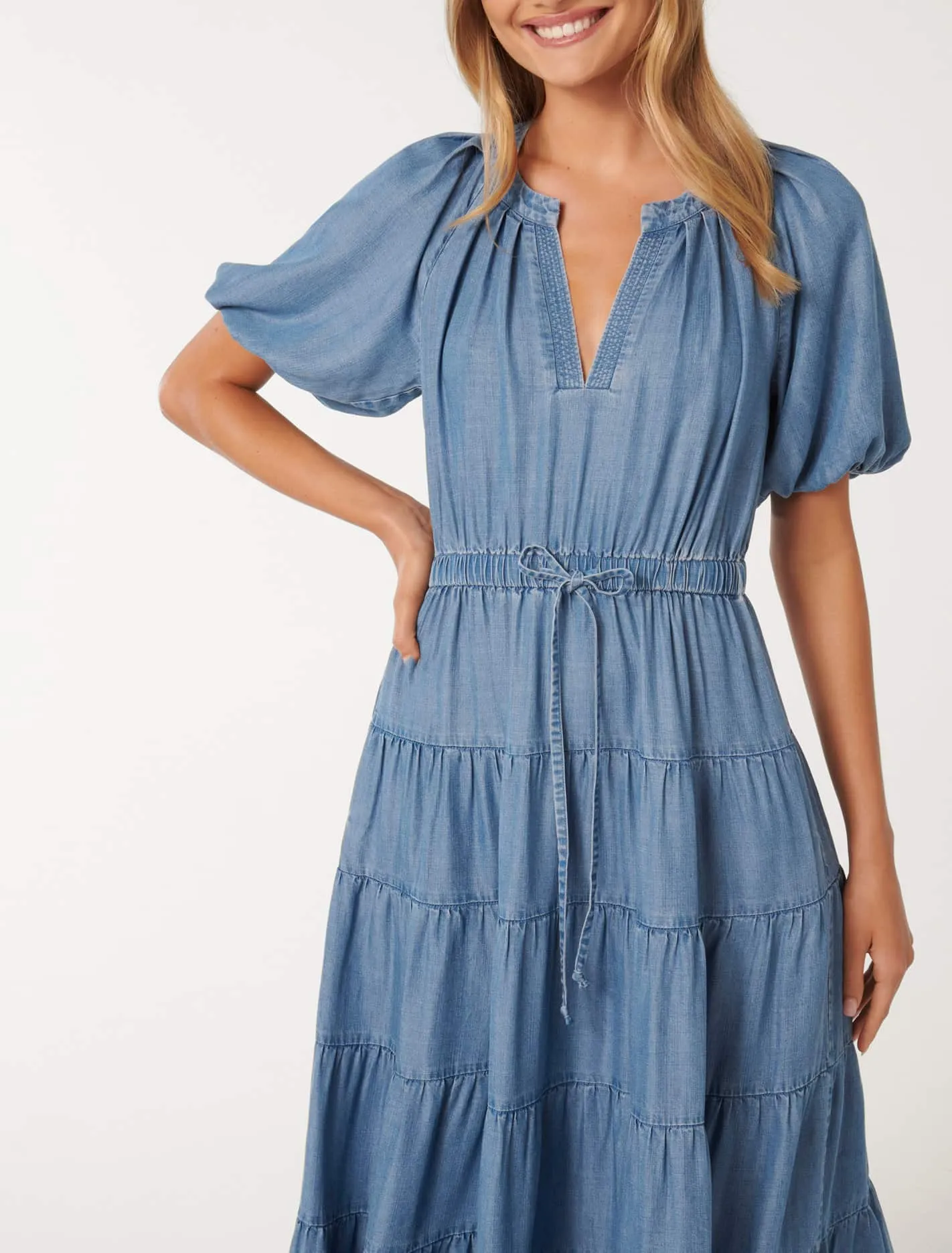 Gabbie Tiered Midi Dress