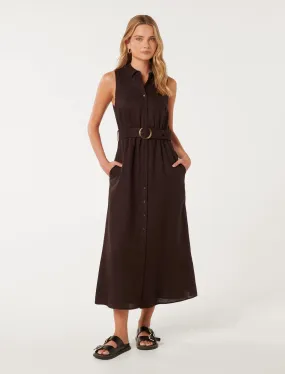 Gabbriette Button Down Midi Dress