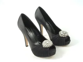 Glitz Shoes Ripley Sabatine Fee 888 Satin Peep Toe Platforms