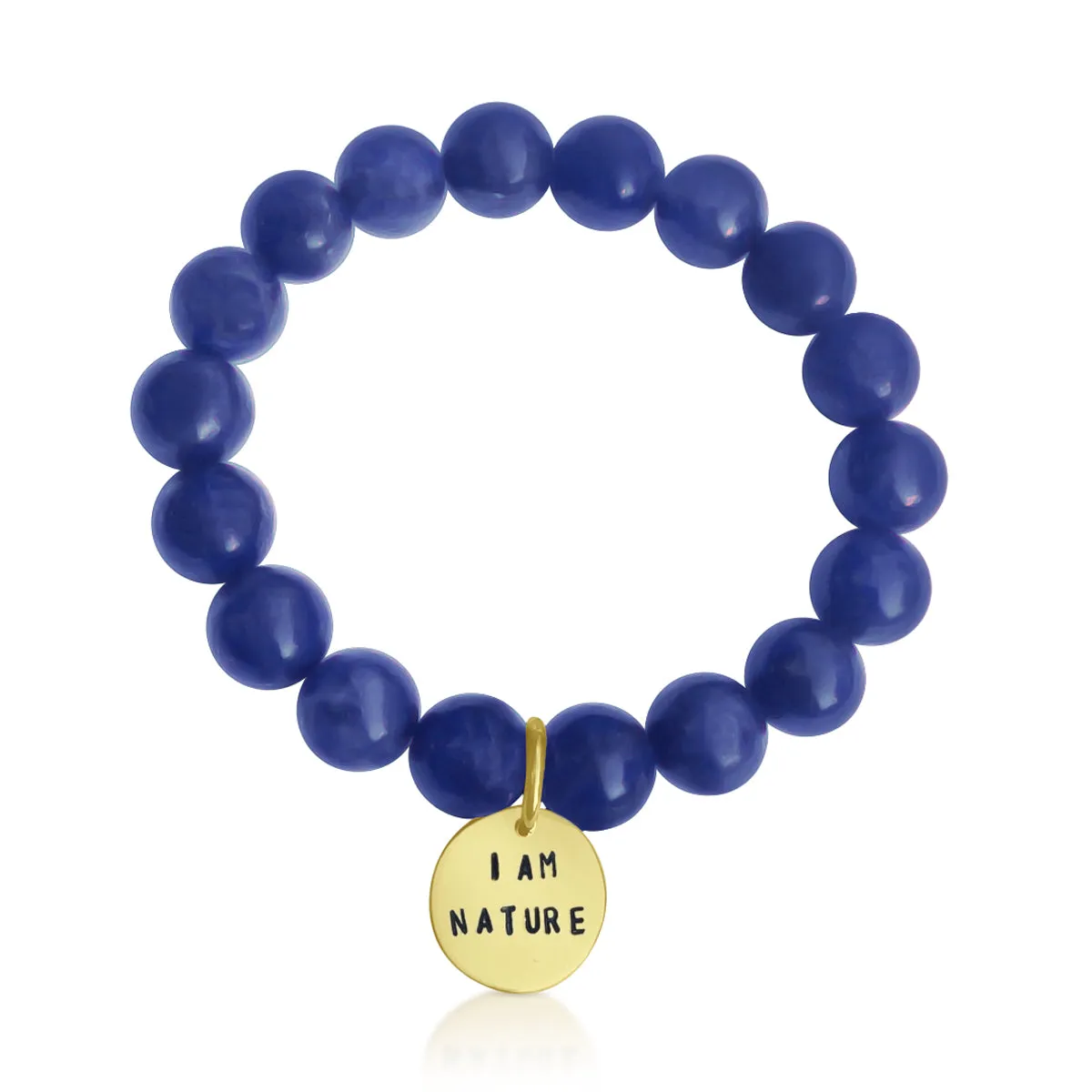 I am Nature Affirmation Bracelet with Lapis Lazuli to Help You Evolve