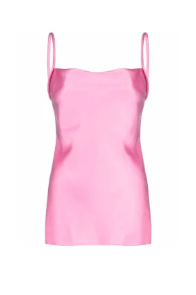 Nanushka Neza Glossy Satin Cami - Pink