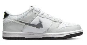 Nike Dunk Low Glitch Swoosh White Grey (GS) Women's