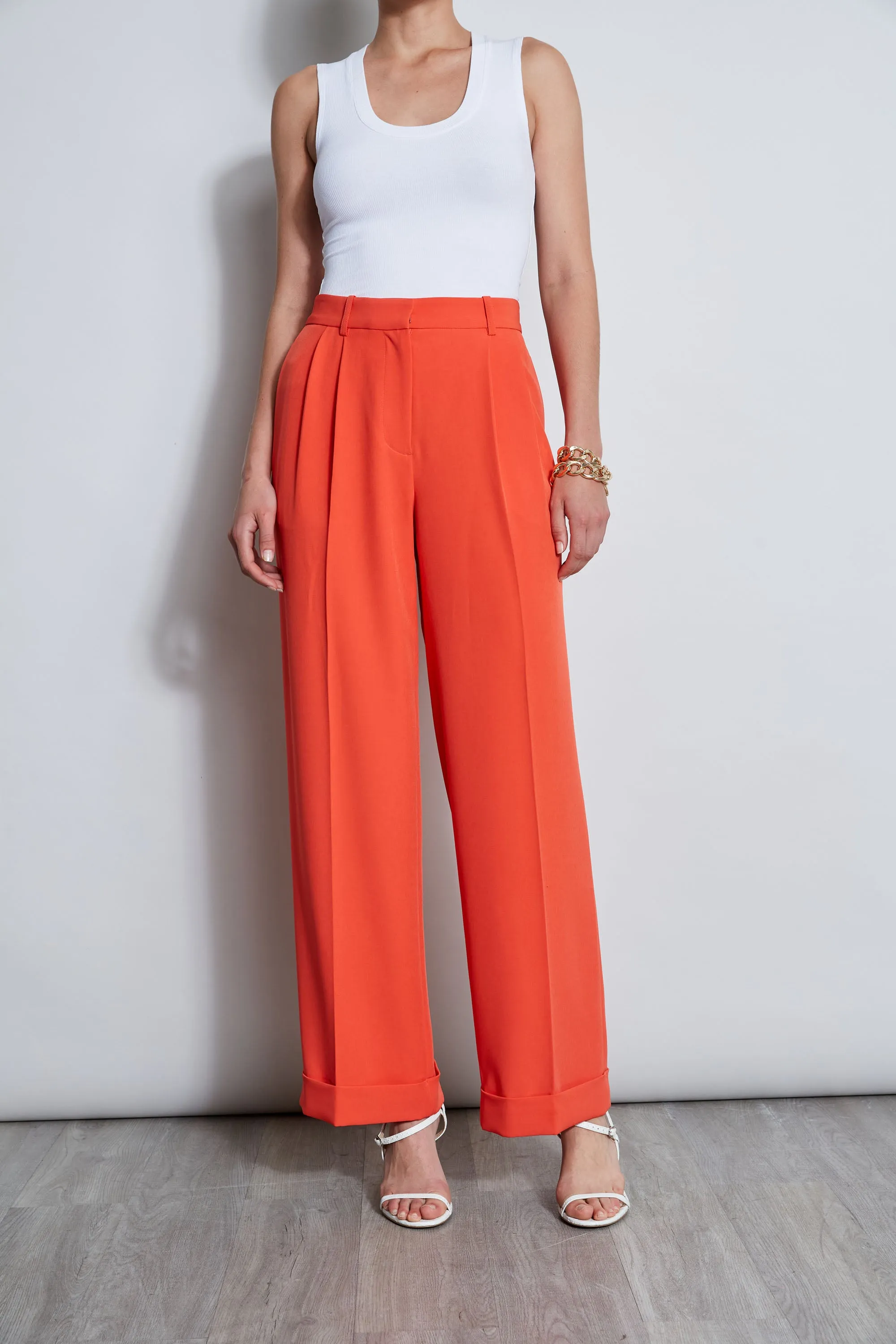 Pleated Cuffed Pant